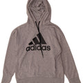Adidas Graphic Sweatshirt Jumper UK 8/10 Small Grey Flecked