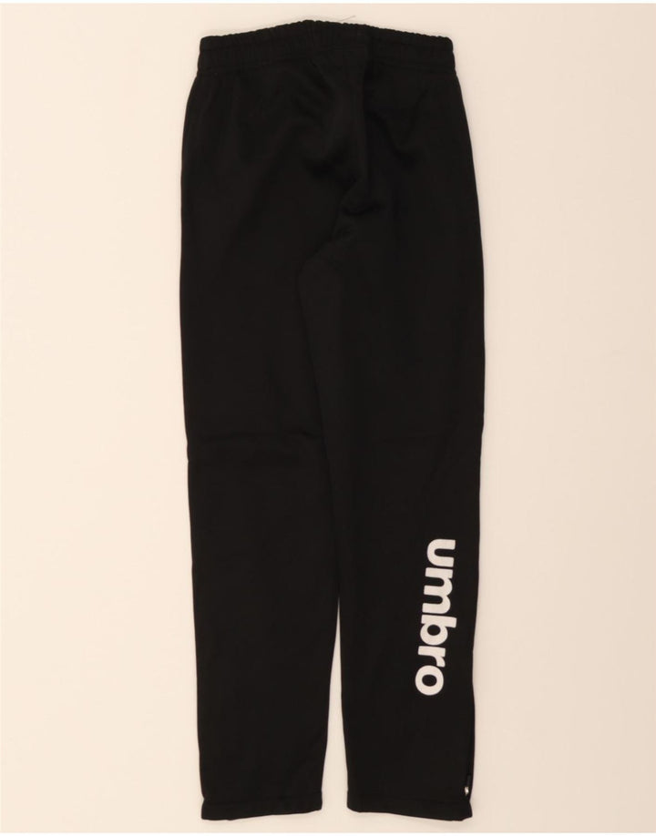 UMBRO Boys Graphic Tracksuit Trousers 9-10 Years  Black Polyester Vintage Umbro and Second-Hand Umbro from Messina Hembry 