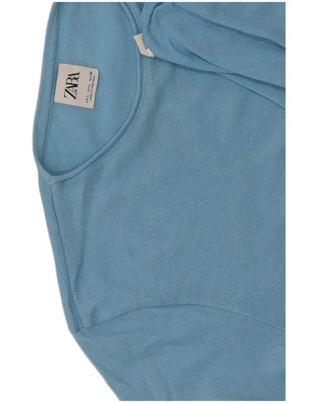 Zara Herre sweater med rund hals, stor blå