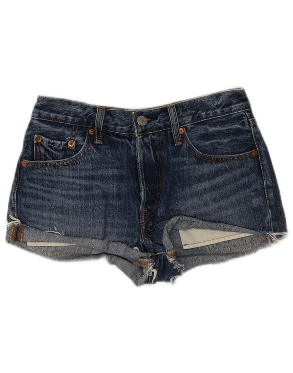 LEVI'S Womens 501 Denim Hot Pants W24 XS Blå Bomuld