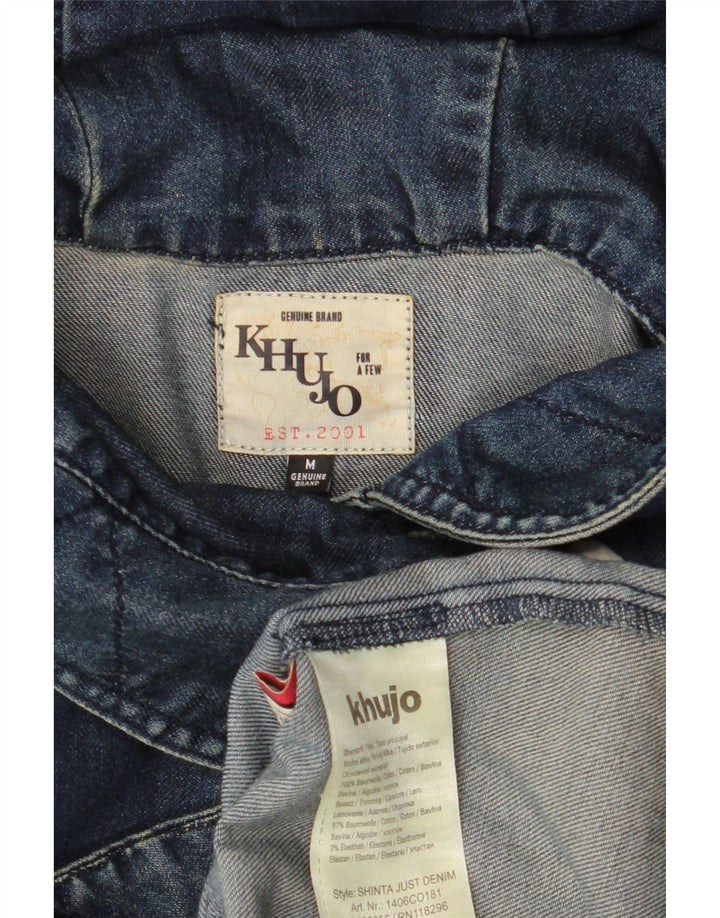 KHUJO Dame Hooded Duffel Coat UK 14 Medium Navy Blue Bomuld