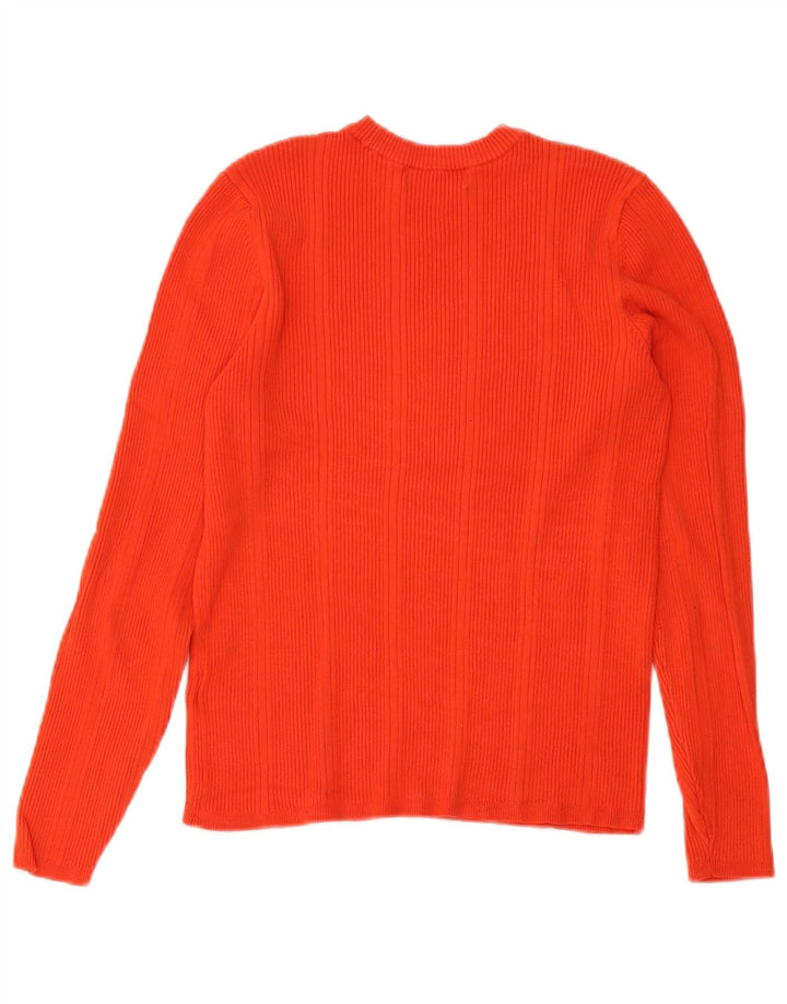 Marks & Spencer Dame Crop Crew Neck Jumper Sweater UK 14 Medium Red