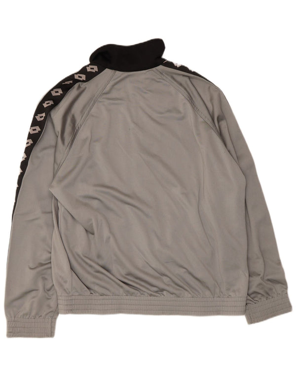 Lotto Herre grafisk træningsdragt Topjakke Medium Grå Colourblock