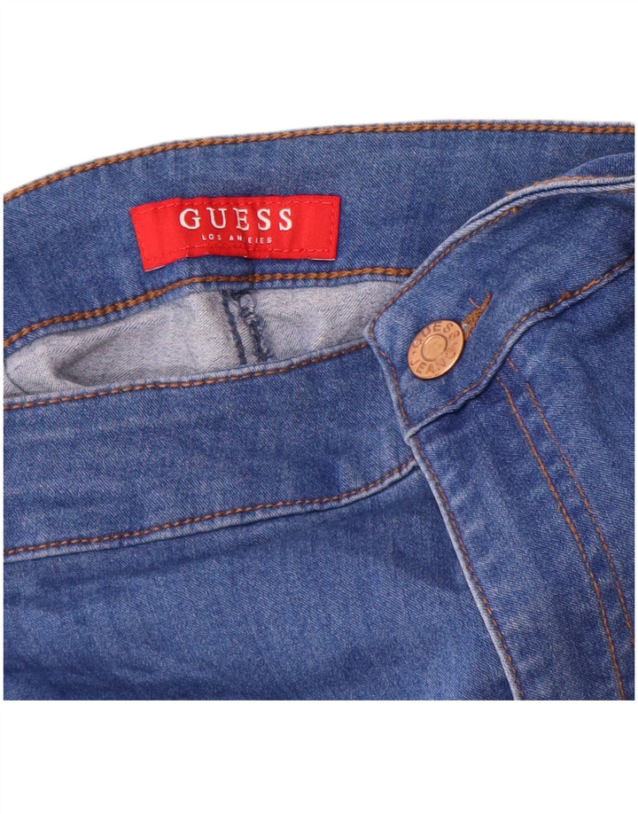 GUESS Kvinder Højtalje Skinny Jeans W24 L28 Blå Bomuld