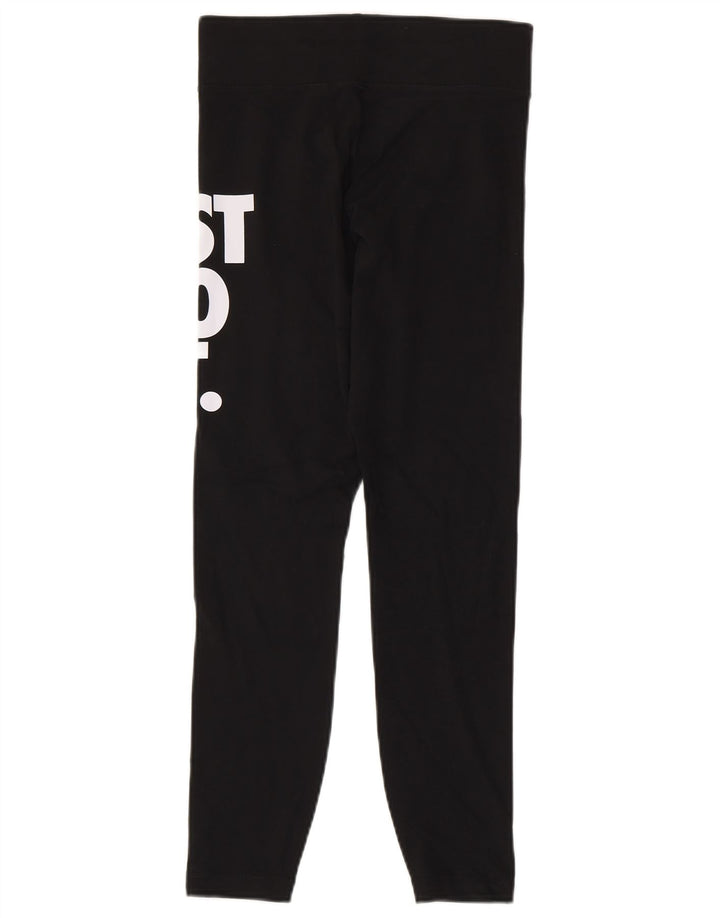 Nike Dame Grafiske Leggings UK 8 Small Black Bomuld