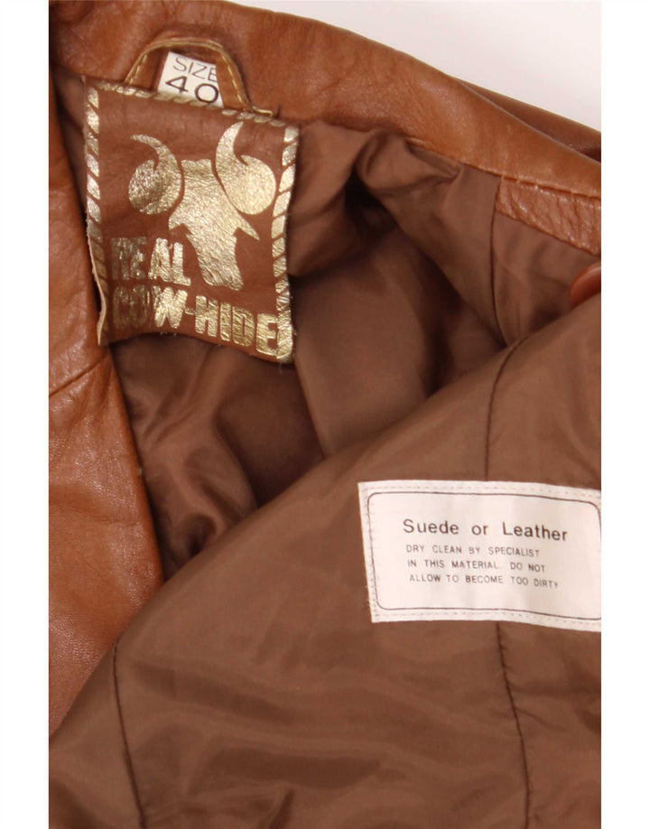 Vintage herre 2-knaps læder blazerjakke UK 40 Large Brown