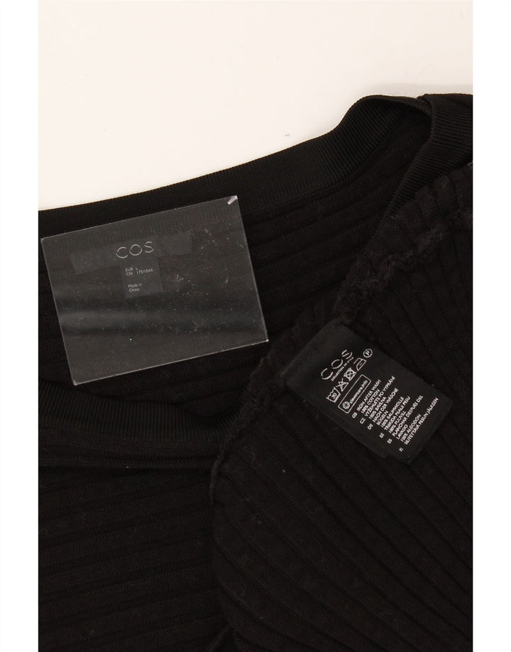 COS Womens Top 3/4 Sleeve UK 16 Large Black Cotton Vintage Cos and Second-Hand Cos from Messina Hembry 