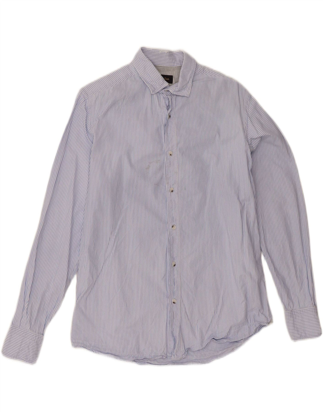 MASSIMO DUTTI Mens Shirt Medium Blue Pinstripe
