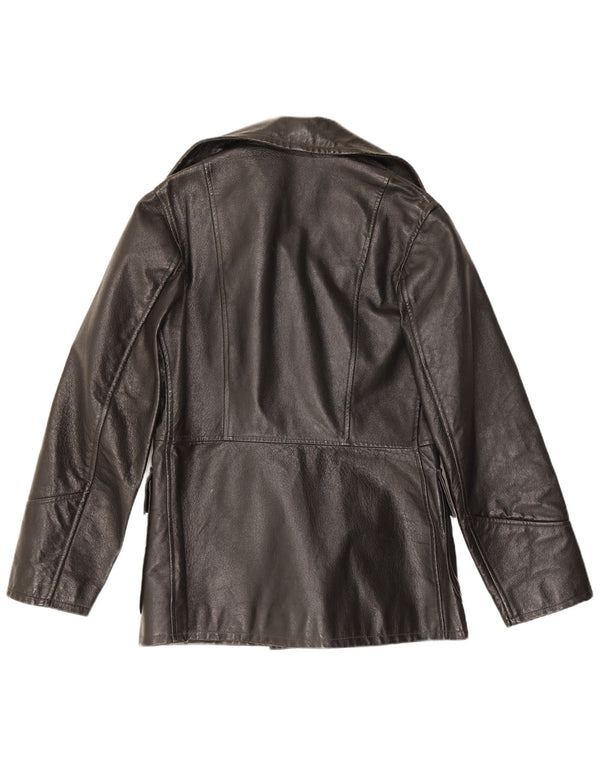Vintage læderjakke til kvinder UK 10 Small Black