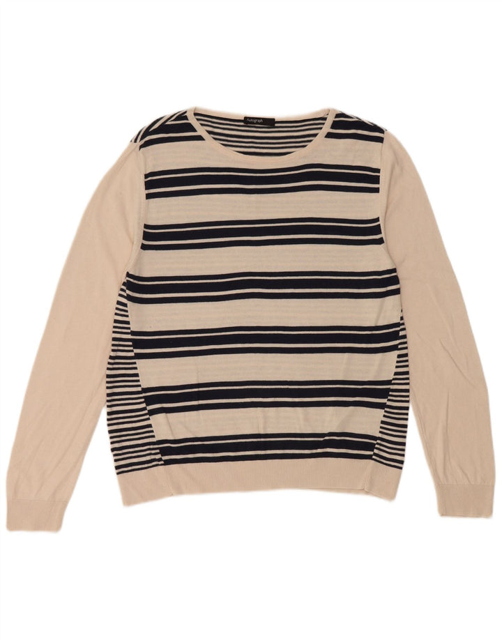 Marks & Spencer Dame Boat Neck Jumper Sweater UK 14 Medium Black