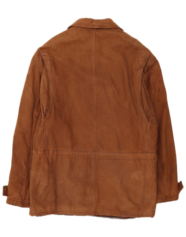 VINTAGE Læderfrakke til mænd UK 42 XL Brun