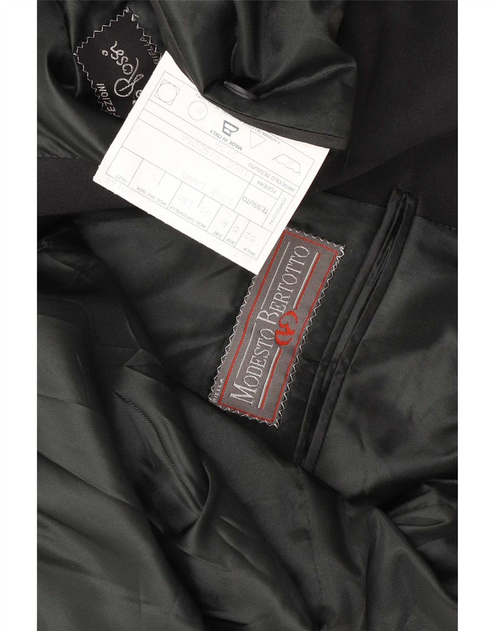 Modesto Bertotto Herre 1 Knap Blazer Jakke IT 52 XL Sort Uld