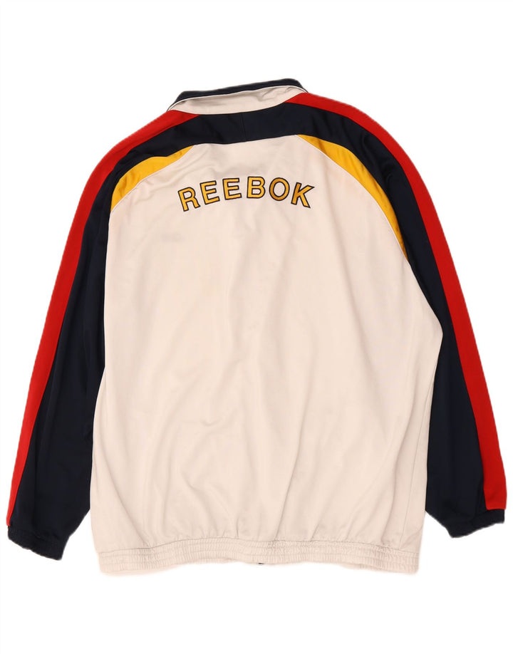 Reebok Herre Grafisk Loose Fit træningsdragt Topjakke Stor hvid Colourblock