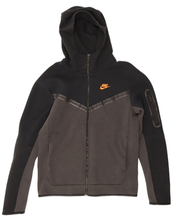 Nike hættetrøje med lynlås til mænd Small Black Colourblock Bomuld
