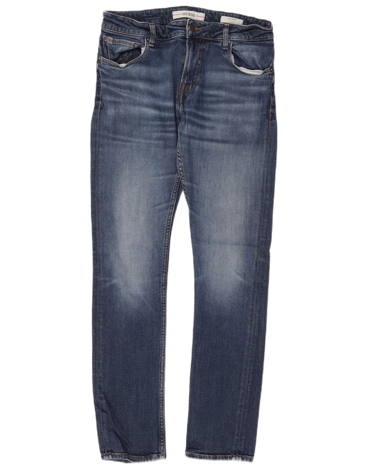 GUESS Dame Miami Skinny Jeans W34 L31 Blå Bomuld