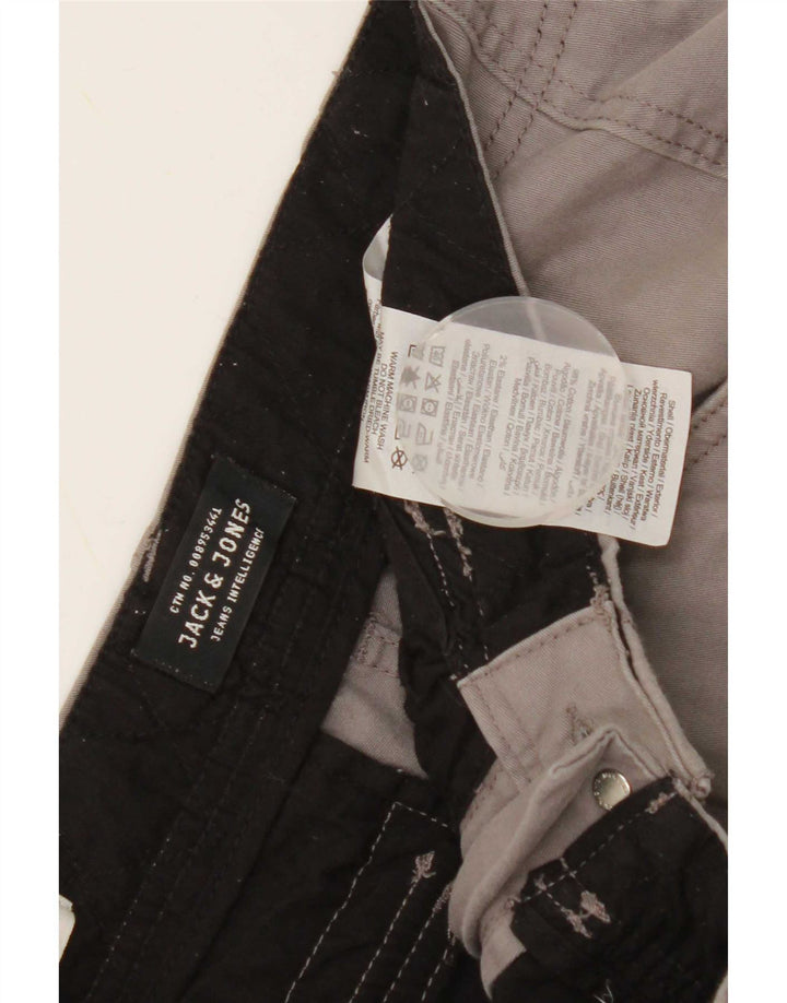 Jack & Jones Herre Comfort Fit Cargo Shorts Små W29 Grå Bomuld