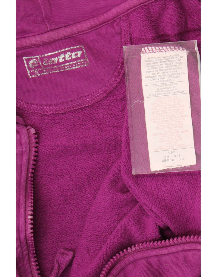 LOTTO Dame Oversized grafisk hættetrøje med lynlås DK 10 Lille rødbrun