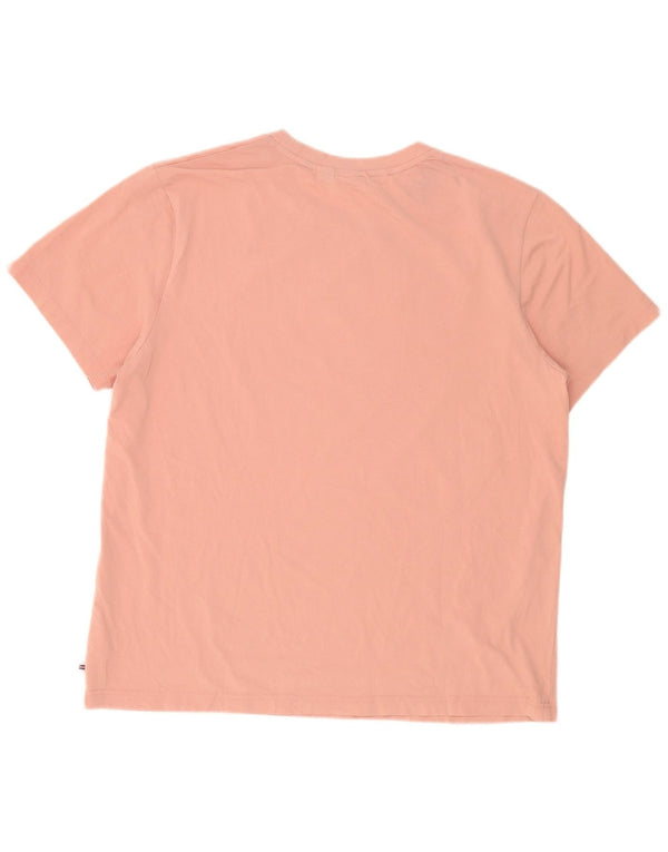 Fila Dame Grafisk T-Shirt Top UK 20 2XL Pink Bomuld