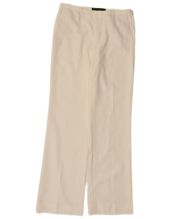 ZARA Womens Straight Chino Trousers Medium W30 L32 White Polyester
