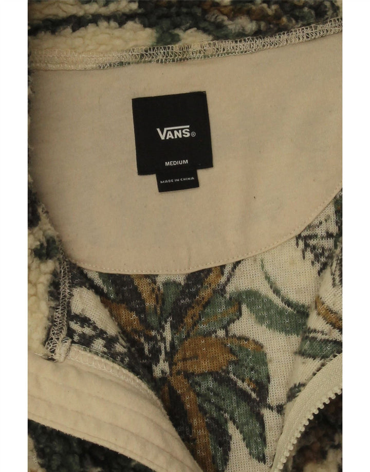 Vans Fleecejakke til mænd UK 38 Medium Green Floral Polyester