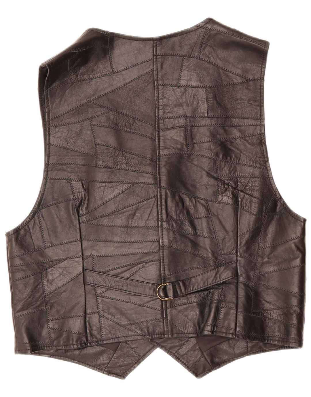 VINTAGE Herre lædervest Medium Sort