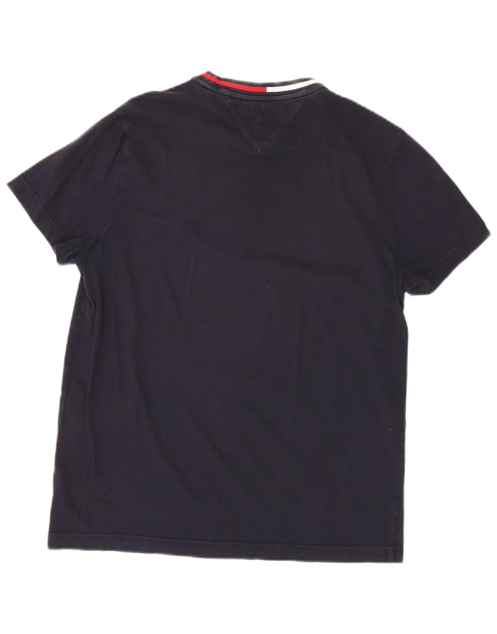 TOMMY HILFIGER Herre T-shirt Top Medium Marineblå Bomuld