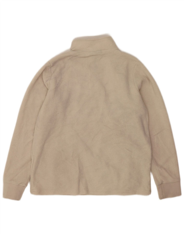 Nautica Herre grafisk lynlås hals Fleece Jumper Medium Off White Polyester