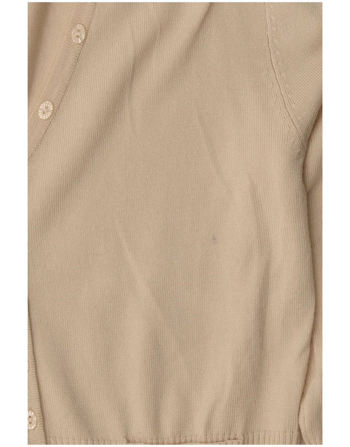 John Lewis Dame Cardigan Sweater UK 10 Small Beige Viscose