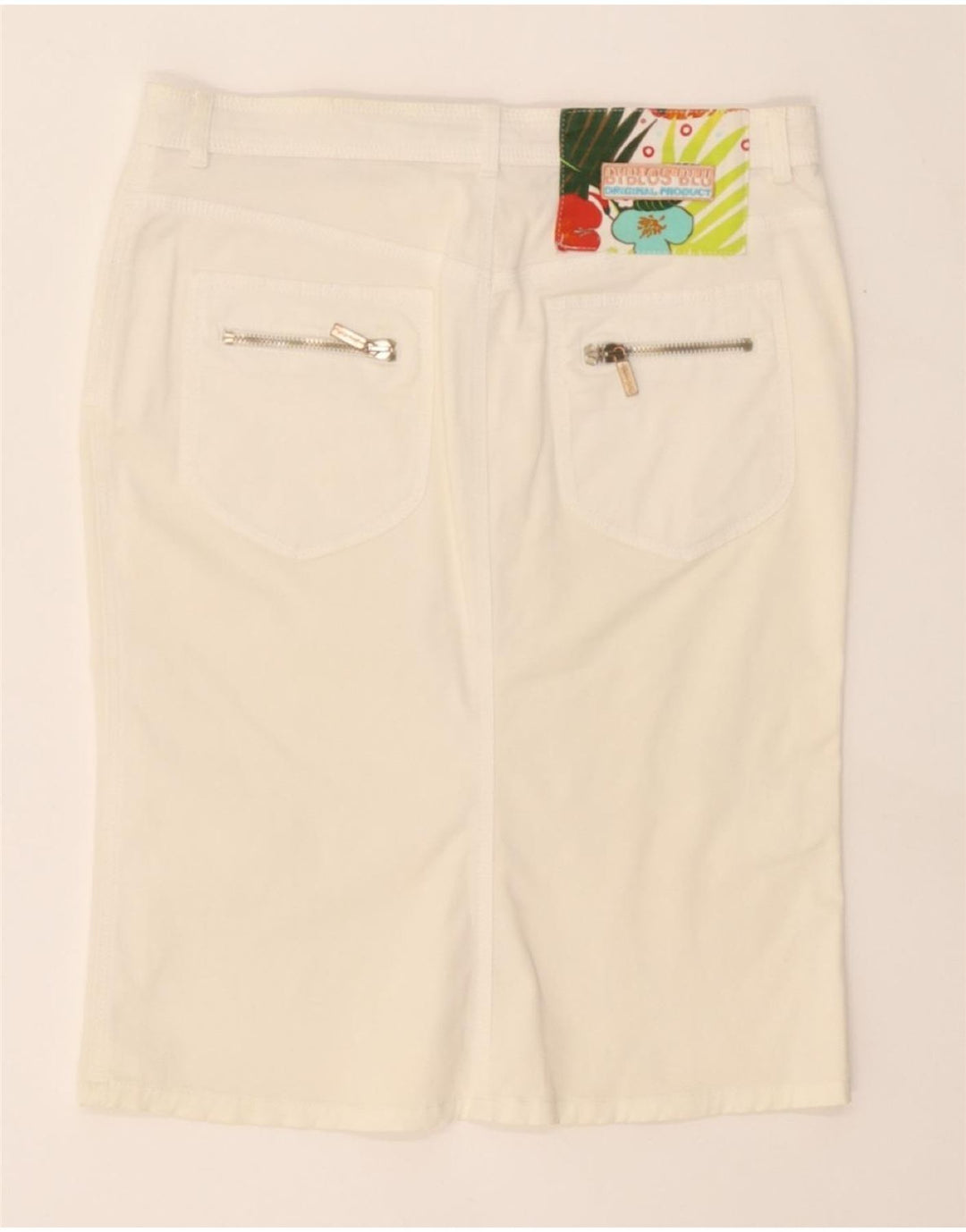 BYBLOS Womens Straight Skirt W30 Medium White Vintage Byblos and Second-Hand Byblos from Messina Hembry 