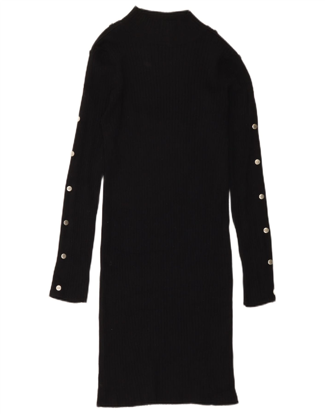 Zara Dame Jumper Dress UK 12 Medium Black Viscose
