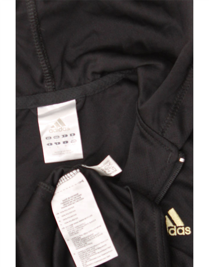 Adidas Dame Hættedragt Topjakke UK 8 Lille Sort Polyester