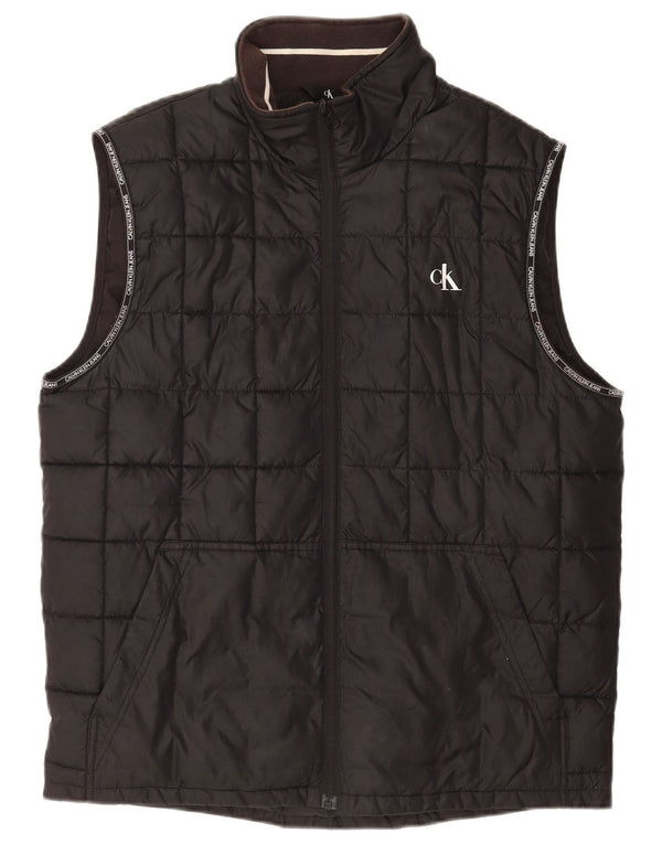 Calvin Klein Jeans Herre grafisk polstret Gilet UK 40 Large Black Polyester
