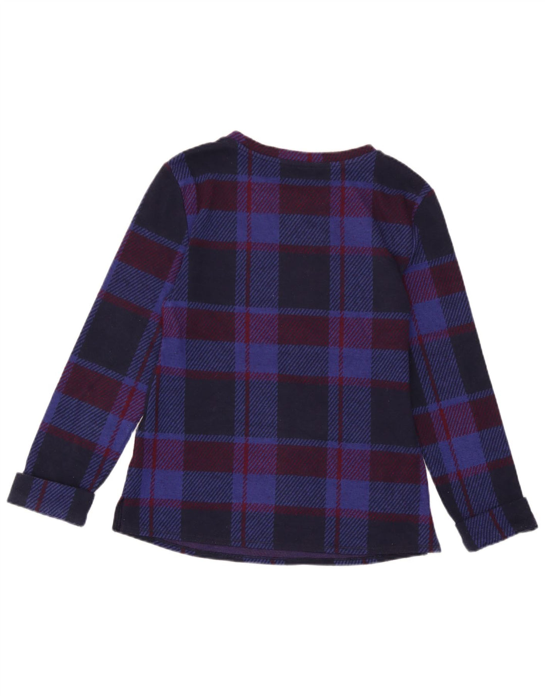 Marks & Spencer Dame Top Langærmet UK 6 XS Navy Blue Ternet polyester