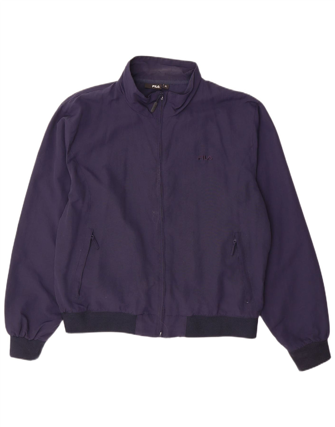 FILA Mens Bomber Jacket UK 42 XL Navy Blue Nylon