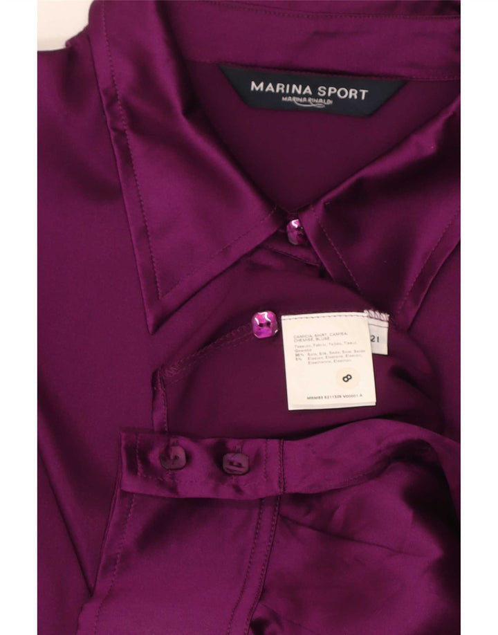 Marina Rinaldi Dameskjortebluse Str. 21 Medium Maroon Silke