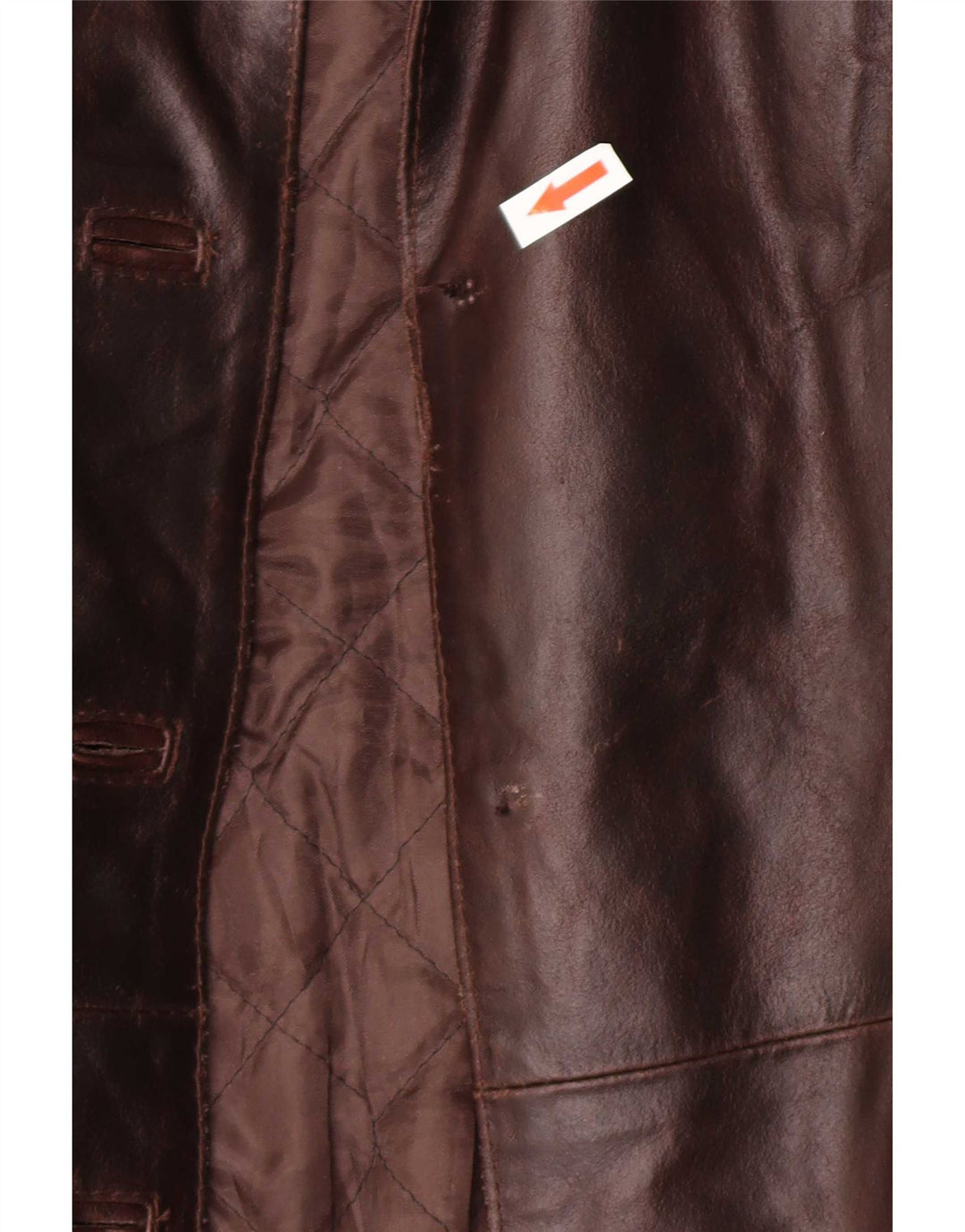 Vintage læderfrakke til kvinder UK 12 Medium Brun