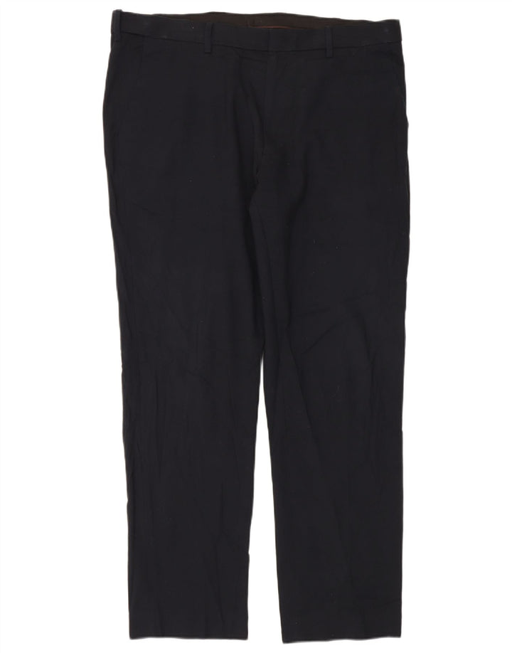 Marks & Spencer Herre Regular Fit Suit Bukser W38 L31 Marineblå polyester