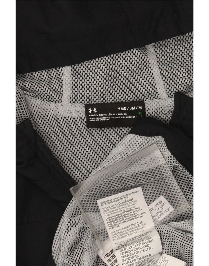 Under Armour Regnjakke med hætte til drenge 9-10 år Medium Sort Polyester