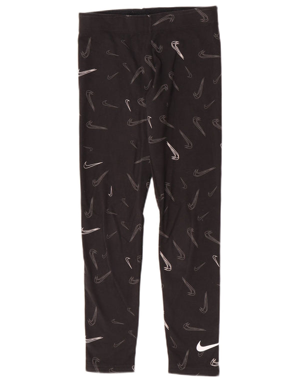 Nike piger grafiske leggings 13-14 år XL sort bomuld