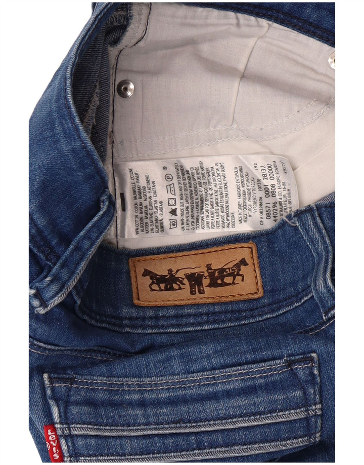 LEVI'S Slim Jeans til kvinder W28 L32 Blå Bomuld
