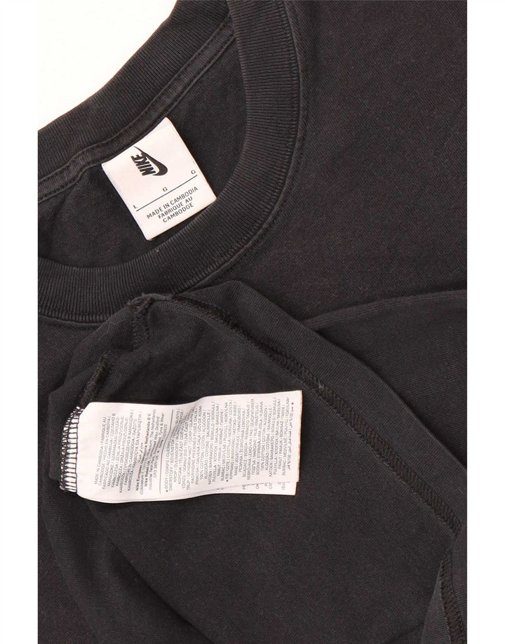 Nike T-shirt top til mænd, stor sort bomuld
