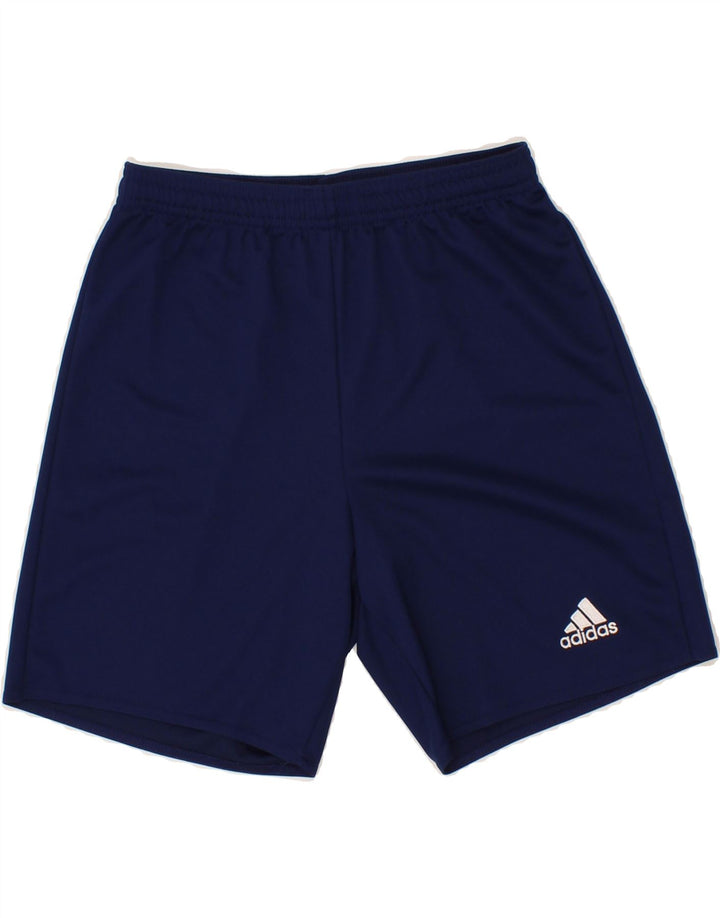 ADIDAS Boys Climalite Sport Shorts 11-12 Years Navy Blue Polyester Vintage Adidas and Second-Hand Adidas from Messina Hembry 