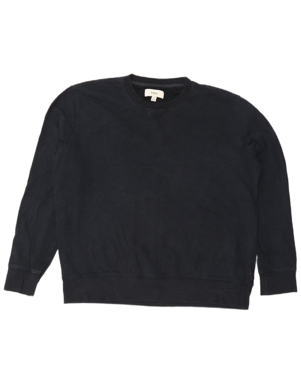Marks & Spencer Herre Sweatshirt Jumper 2XL Marineblå Bomuld