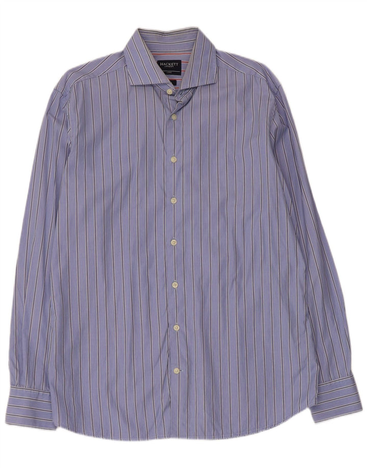 Hackett Herre Slim Fit skjorte Stor blå stribet bomuld