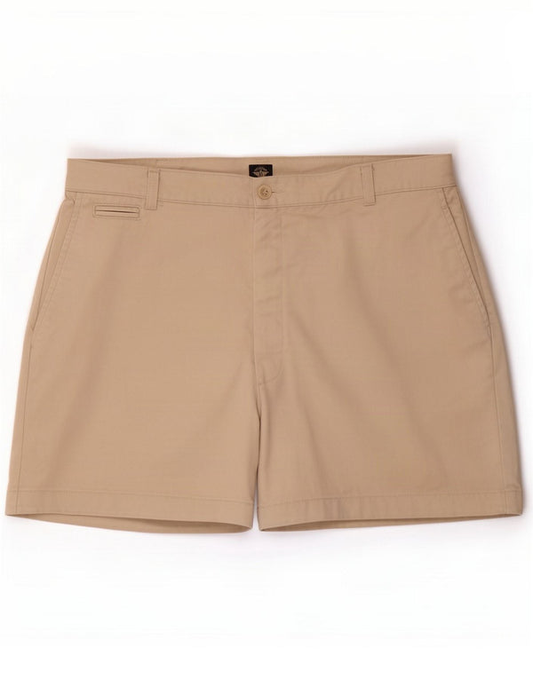 Dockers kvinders højtaljede chinoshorts US 16 2XL W32 Beige bomuld