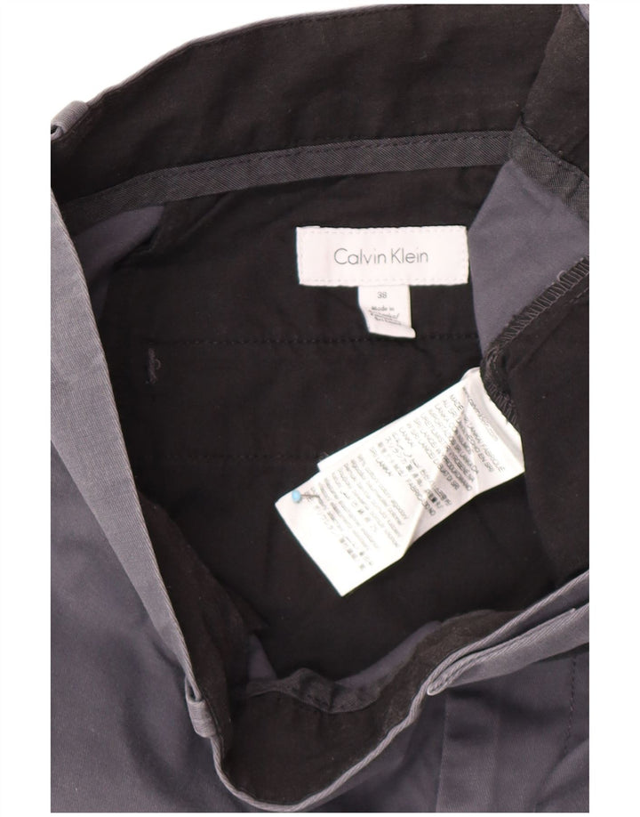 CALVIN KLEIN Herre Chino Shorts W38 XL Grå Bomuld