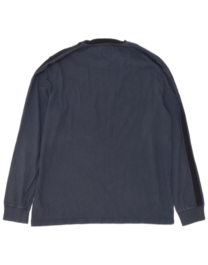 BARBOUR Herre Skræddersyet Fit Top Langærmet Stor Marineblå Colourblock