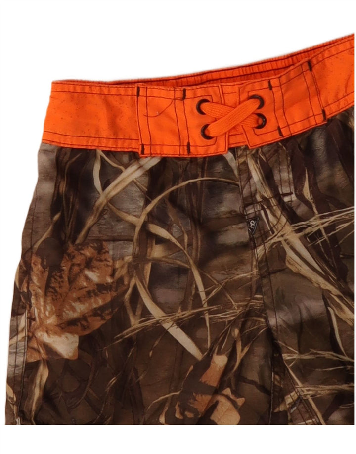 VINTAGE Drenge svømmeshorts 4-5 år Brun Camouflage Polyester