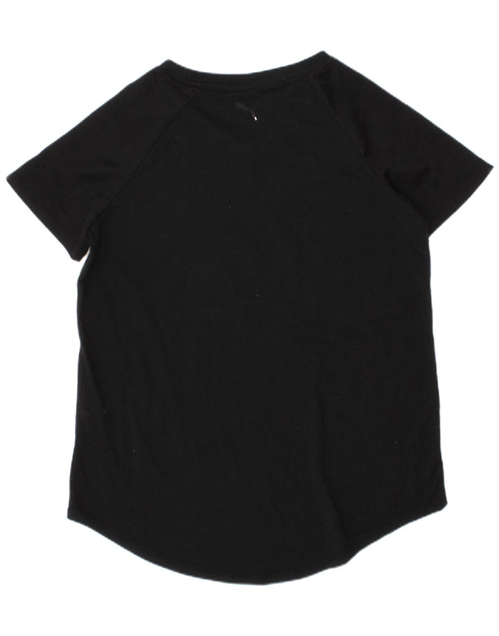 Puma piger grafisk t-shirt top 12-13 år stor sort polyester