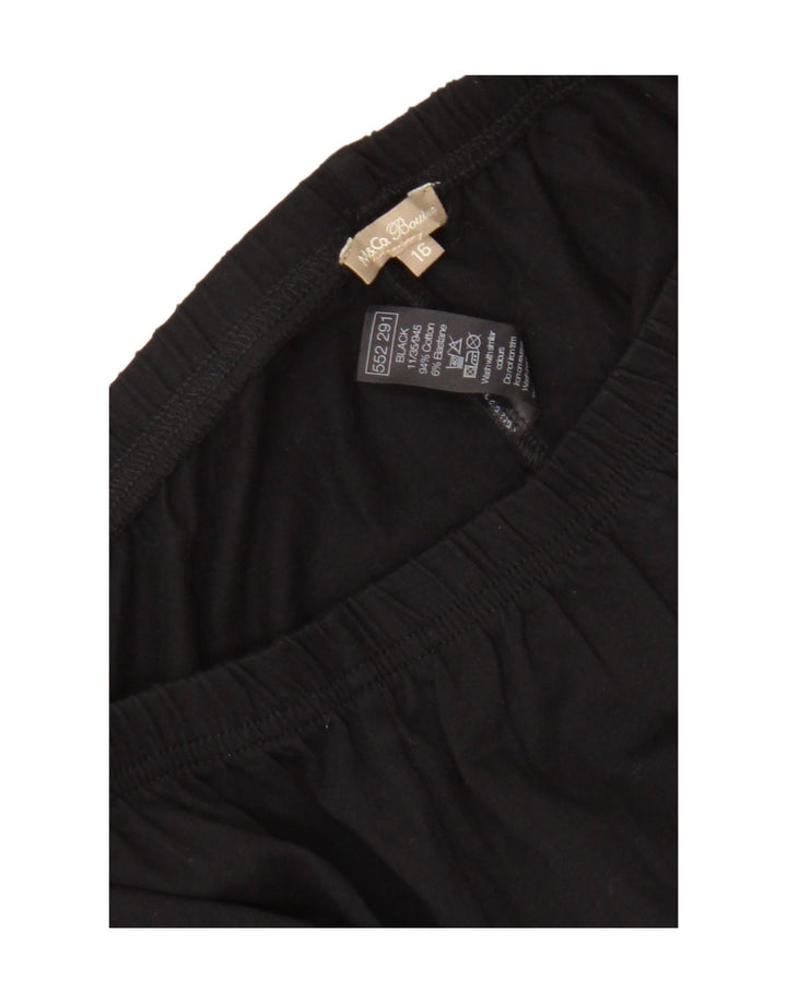 M&Co Dame Capri Leggings UK 16 Large Black Bomuld